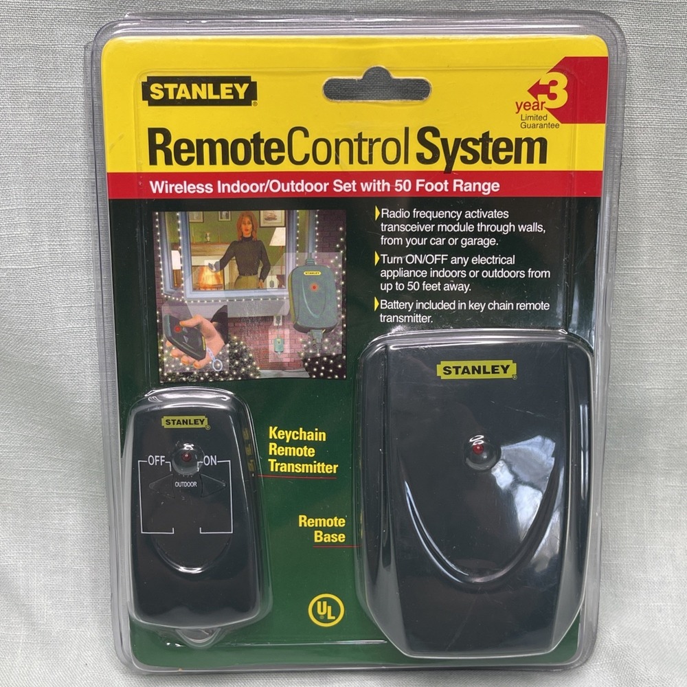 Stanley Remote Control System Wireless Indoor Outdoor 50 Ft Range Sealed